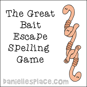 "The Great Bait Escape" Spellling Game from www.daniellesplace.com