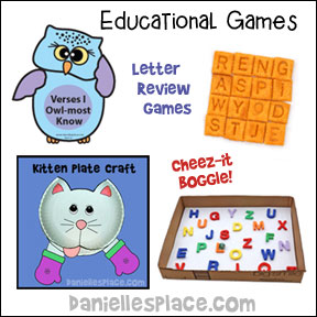 Educational Crafts and Learning Activities from www.daniellesplace.com