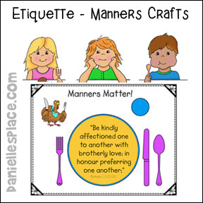 Thanksgiving Manners Sheet