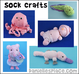 Sock Crafts for Kids from www.daniellesplace.com Page 1