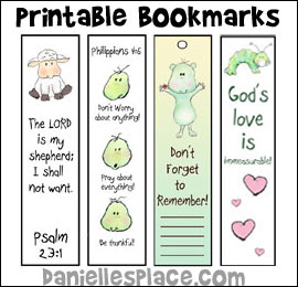 Printable Bookmarks for Sunday School from www.daniellesplace.com