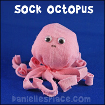 Sock Octopus Craft from www.daniellesplace.com