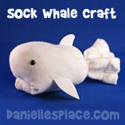 Sock Whale Craft for Kids from www.daniellesplace.com