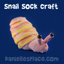 Sock Snail Craft for Kids from www.daniellesplace.com