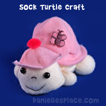 Sock Turtle Craft from www.daniellesplace.com