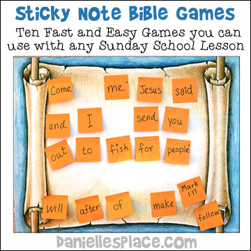 Sticky Note Bible Verse Review Games for Children's Ministry from www.daniellesplace.com