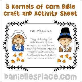 Five Kernel of Corn Thanksgiving Craft from www.daniellesplace.com where learning is fun.