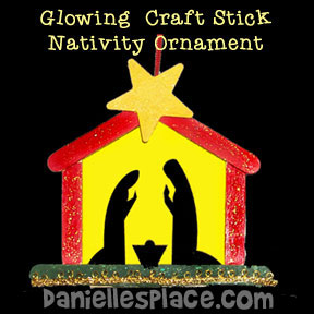 Craft Stick Nativity Ornament