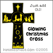 Glowing Christmas Cross Ornament Craft from www.daniellesplace.com