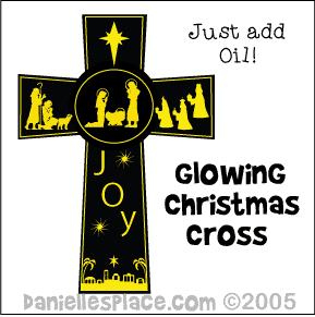 Glowing Christms Cross Craft from Daniellesplace.com