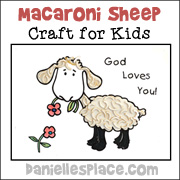 Macaroni Sheep Bible Craft for Preschool Children from www.daniellesplace.com