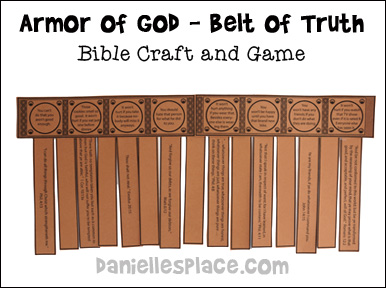 Armor of God - Belt of Truth Bible Craft and Bible Game from www.daniellesplace.com