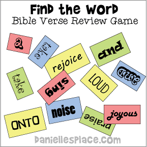 "Find the Word" Bible Verse Review Game for Children's Ministry