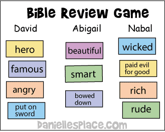 David and Abigail Bible Review Game from www.daniellesplace.com