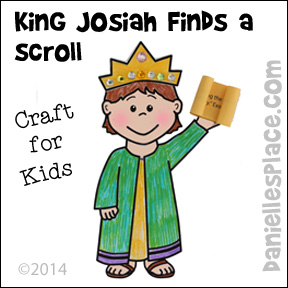 King Josiah find a Scroll Bible Craft for Sunday School and Children's Ministry from www.daniellesplace.com