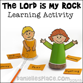 "Wise and Foolish Builders" - Standing on the Rock Learning Activity - Use this activity to reinforce the concept that Jesus is our Rock.