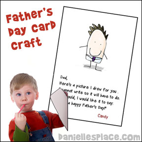 Father's Day Card Craft with poem. Great craft for preschool children from www.daniellesplace.com