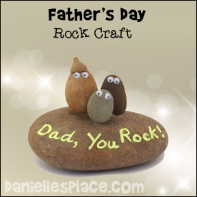 Dad Rocks Paperweight Craft - Crafts by Amanda - Father's Day Crafts