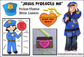 jesus protects me  police-themed bible lesson for children's ministry from www.daniellesplace.com