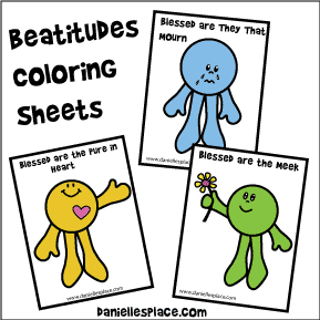 Taste and See Beatitudes Coloring Sheets from www.daniellesplace.com