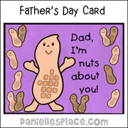 Father's Day Card "I'm Nuts About You" Card Craft for Father's Day www.daniellesplace.com