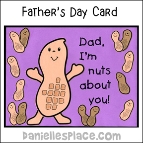 Father's Day Card "I'm Nuts About You" Card Craft for Father's Day www.daniellesplace.com