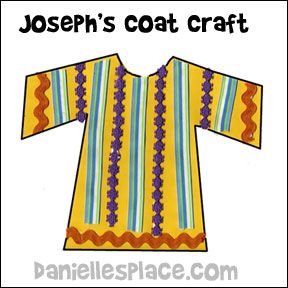 Joseph's Colorful Coat Craft for Children from www.daniellesplace.com