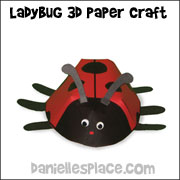 3D Paper Ladybug Craft