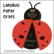 Ladybug Paper Craft from www.daniellesplace.com