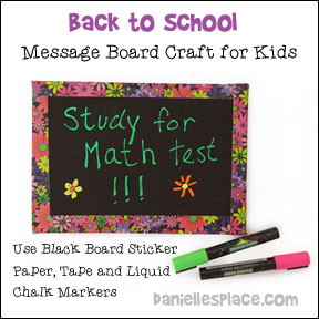 Back to school memo board