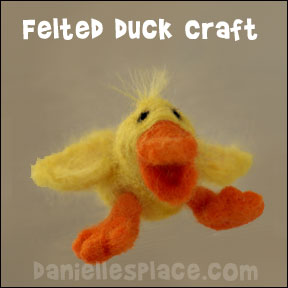 Felted Duck Craft for Kids from www.daniellesplace.com