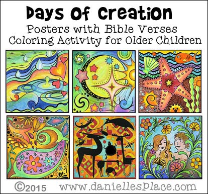 clipart seven days of creation poster