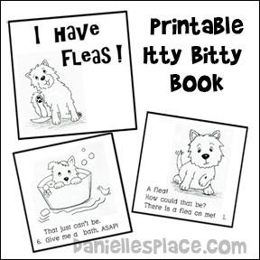 "I Have Fleas" Printable Itty Bitty Book for Children - Children will love learning to read with this fun Itty Bitty Book