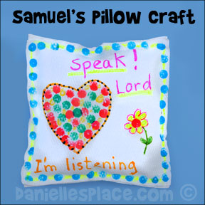 Samuel's Pillow Bible Craft for Sunday School from www.daniellesplace.com