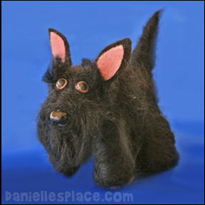 Felted Scottie Dog Craft