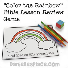Color the Rainbow Bible Lesson Review Game from www.daniellesplace.com