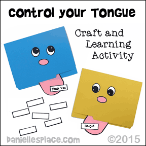 Control Your Tongue File Folder Activity