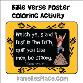Bible Verse Poster Coloring Activity for Children's Ministry from www.daniellesplace.com