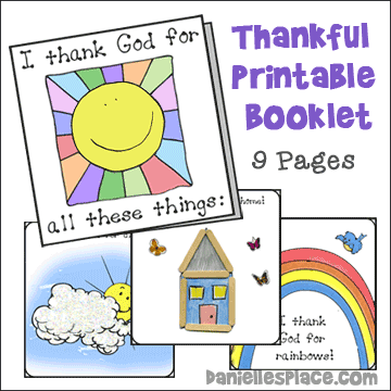 "I Thank God For . . . " Thanksgiving Book Activity from www.daniellesplace.com