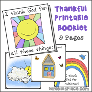 "I Thank God for . . . " Printable Book for Children from www.daniellesplace.com