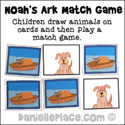 Noah's Ark Concentration Game and Bible Craft for Children from www.daniellesplace.com
