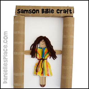 Samson Craft Stick Puppet Craft for Sunday School from www.daniellesplace.com