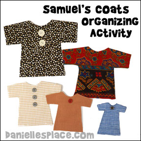 Organize Coats - Samuel Bible Lesson Activity for Sunday School from www.daniellesplace.com