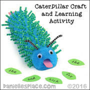 Pool Noodle Caterpillar Craft