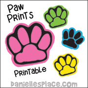 printable paw prints