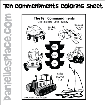 Ten Commandments Bible Craft - Bible Story Printables