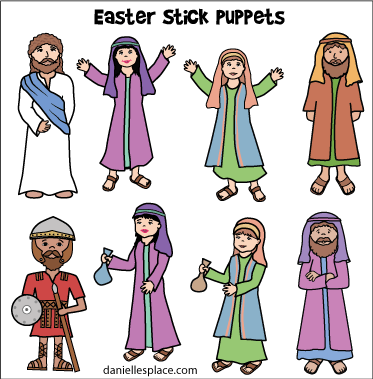 Easter stick puppets