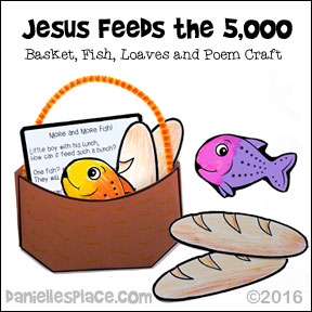 Jesus Feeds the 5,000 Bible Craft from www.daniellesplace.com