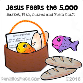 Jesus Feeds the 5,000 Bible Craft from www.daniellesplace.com