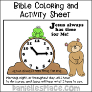bible coloring activity sheet